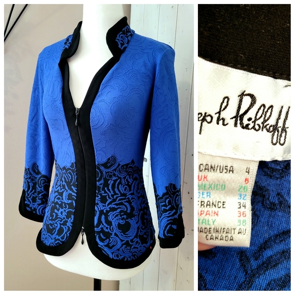 ⭐️ HOST PICK ⭐️ JOSEPH RIBKOFF | TEXTURED ZIPPERED FRONT STRETCH JACKET - Picture 1 of 12